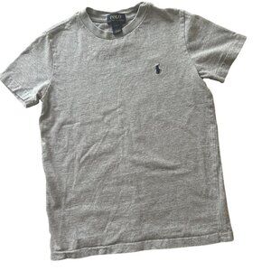 Ralph Lauren Polo T Shirt Youth Boy Size 7 Size Small Gray Short Sleeve